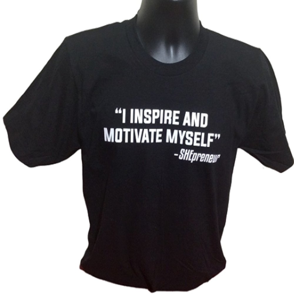 “I Inspire and Motivate Myself" Tee BLACK